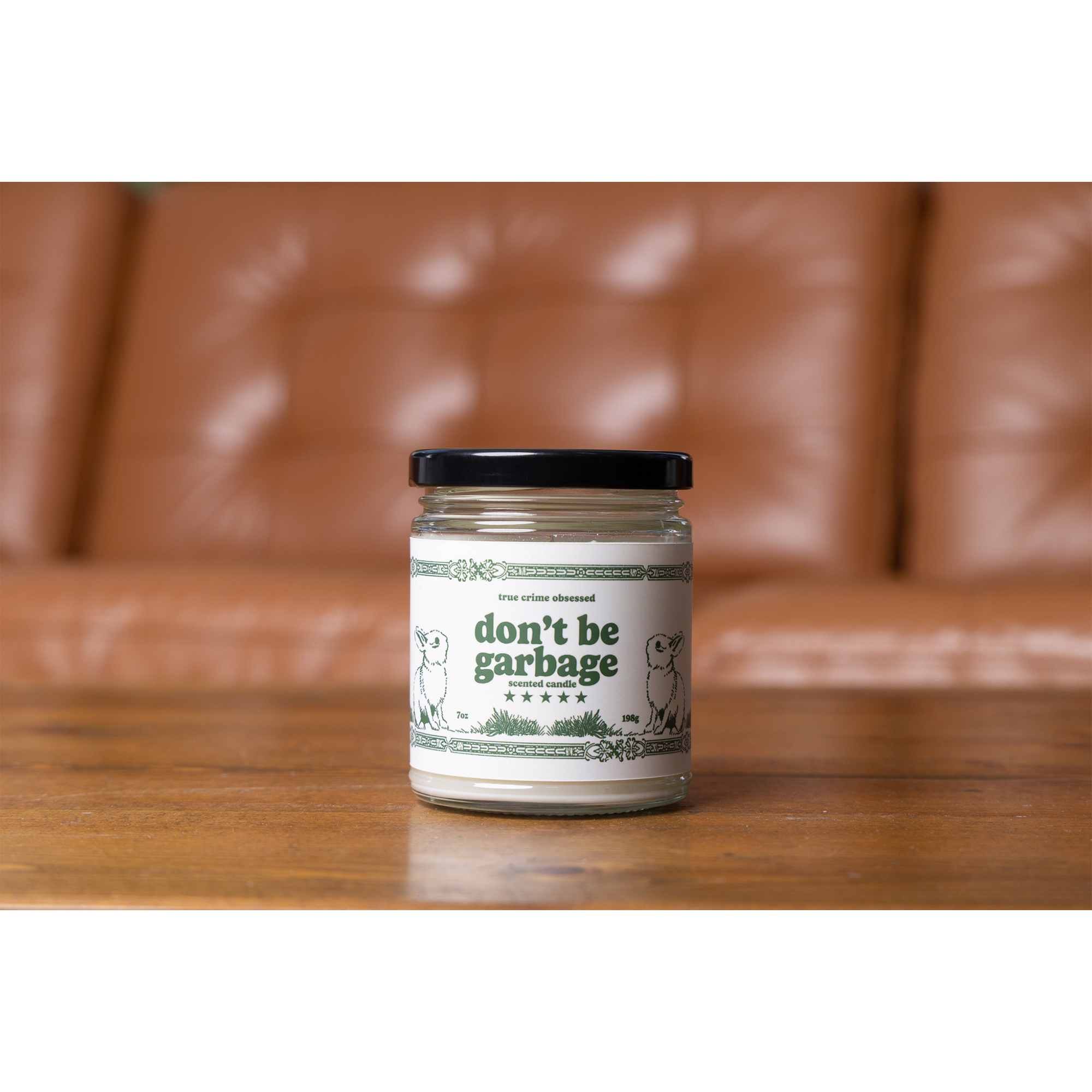 Don't Be Garbage Rabbit Candle