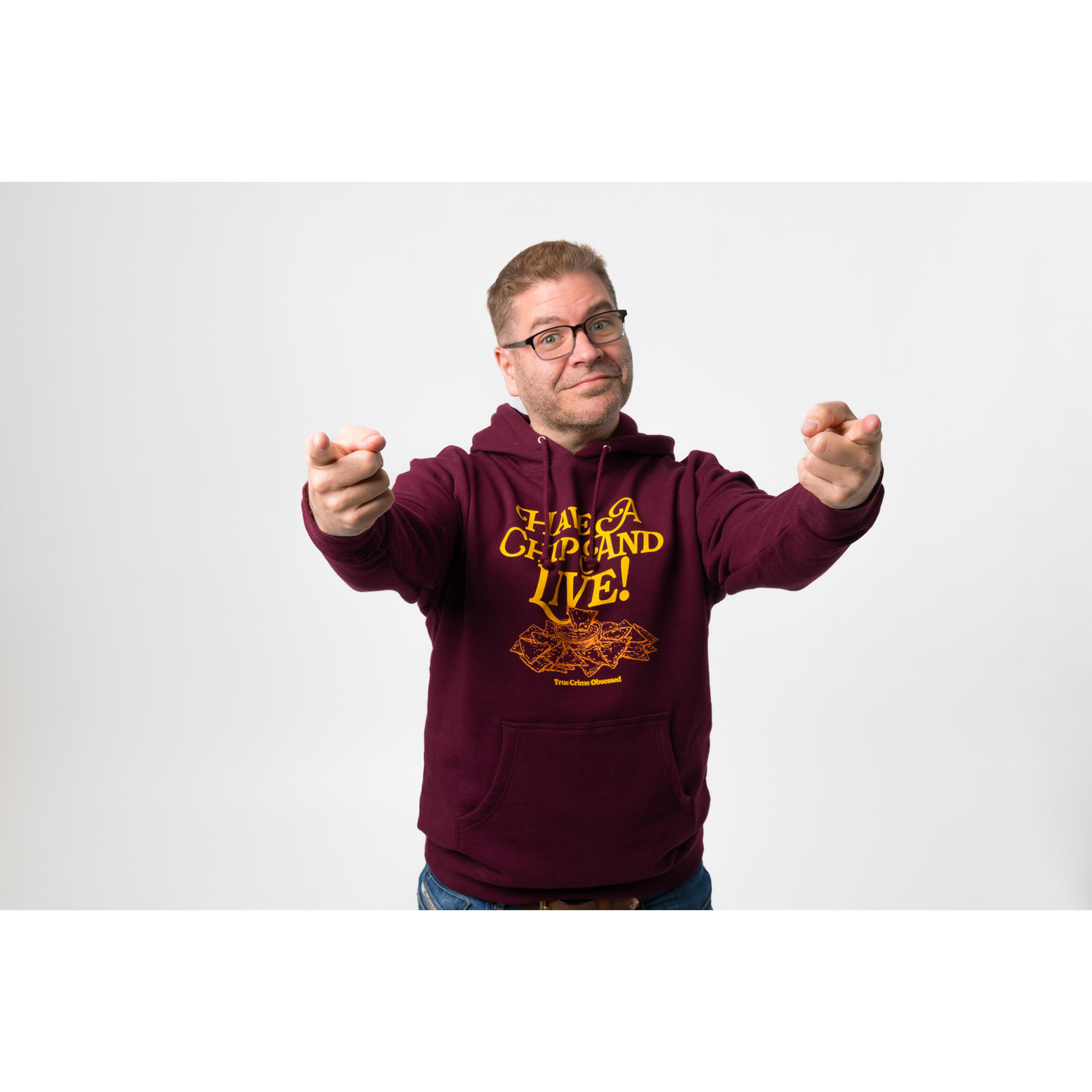 Have a Chip & Live Maroon Hoodie