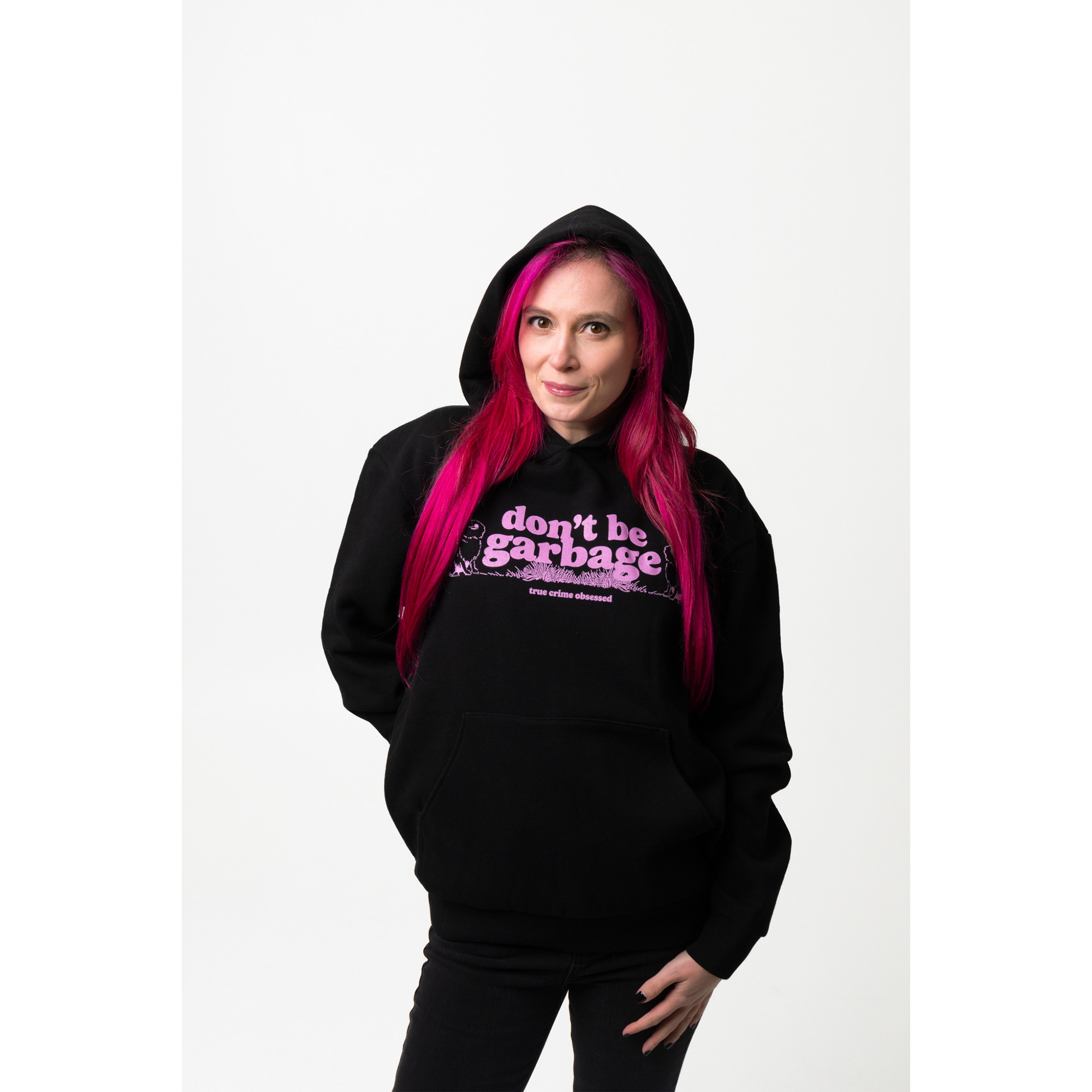 Don't Be Garbage Rabbit Black Hoodie