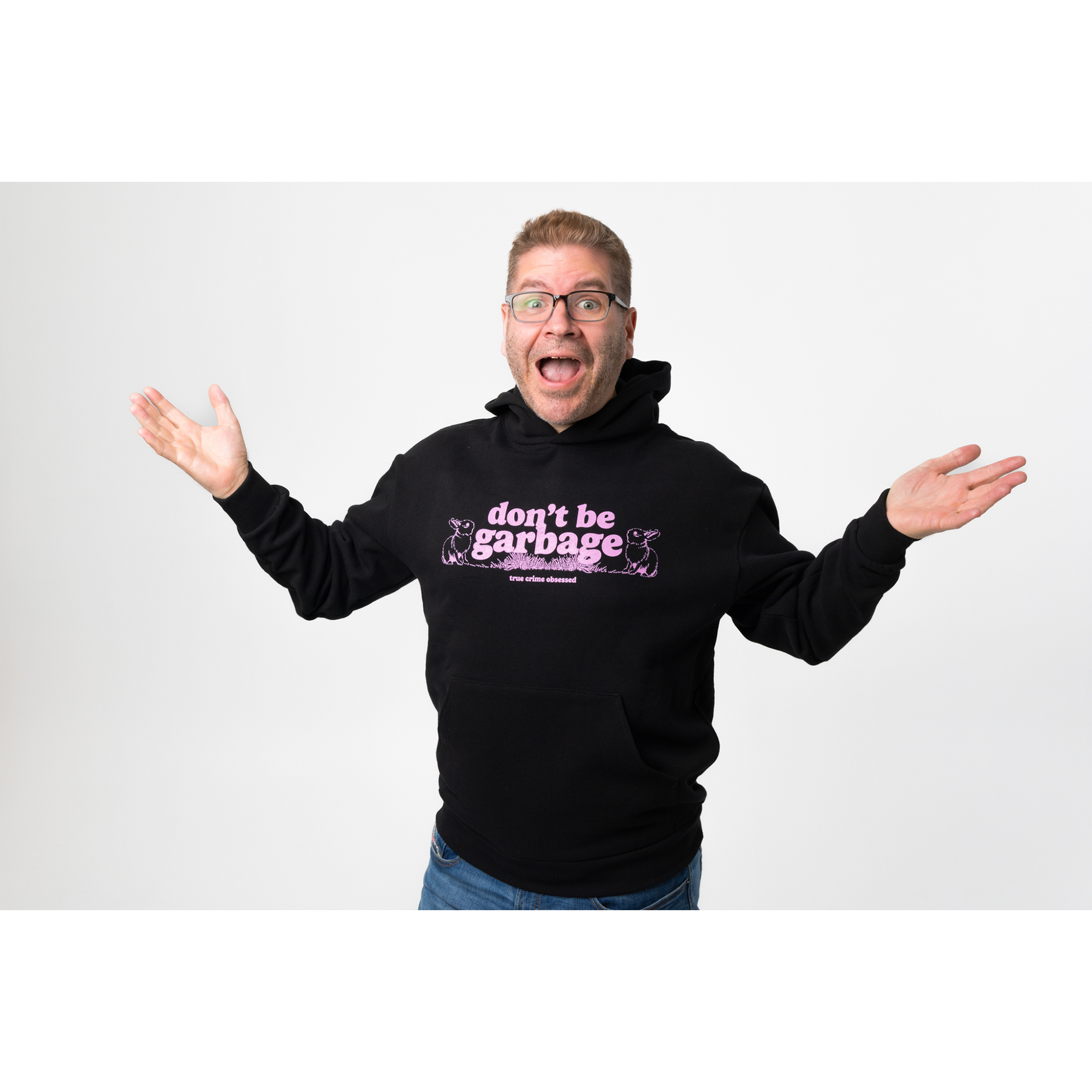 Don't Be Garbage Rabbit Black Hoodie