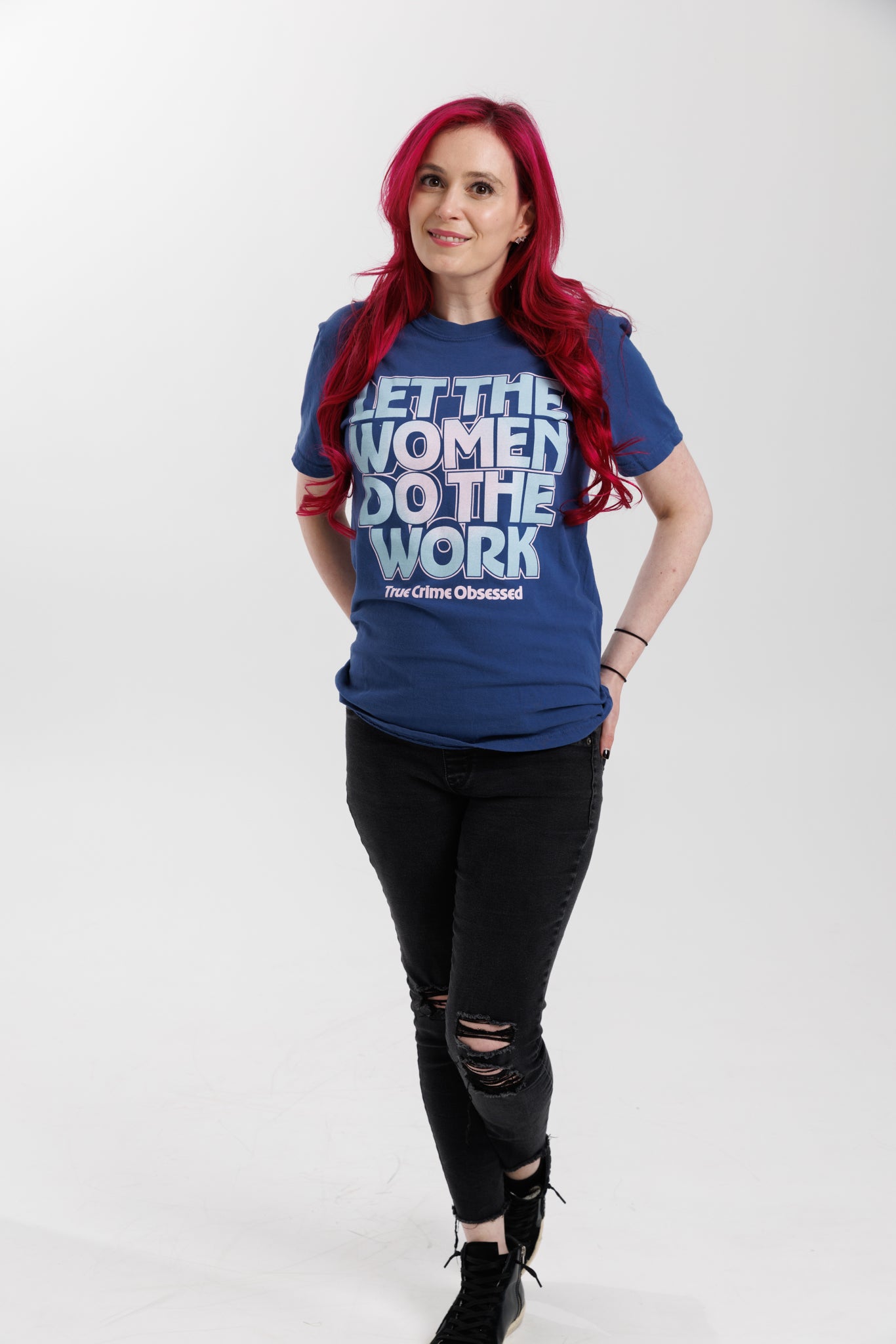 Let the Women Do the Work Blue Tee